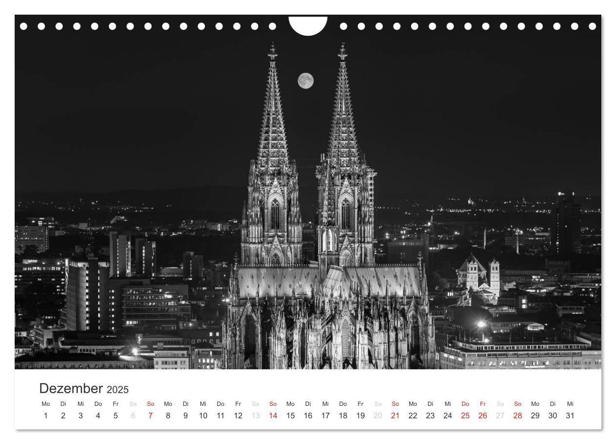 Bild: 9783435557301 | Köln - monochrome Ansichten (Wandkalender 2025 DIN A4 quer),...