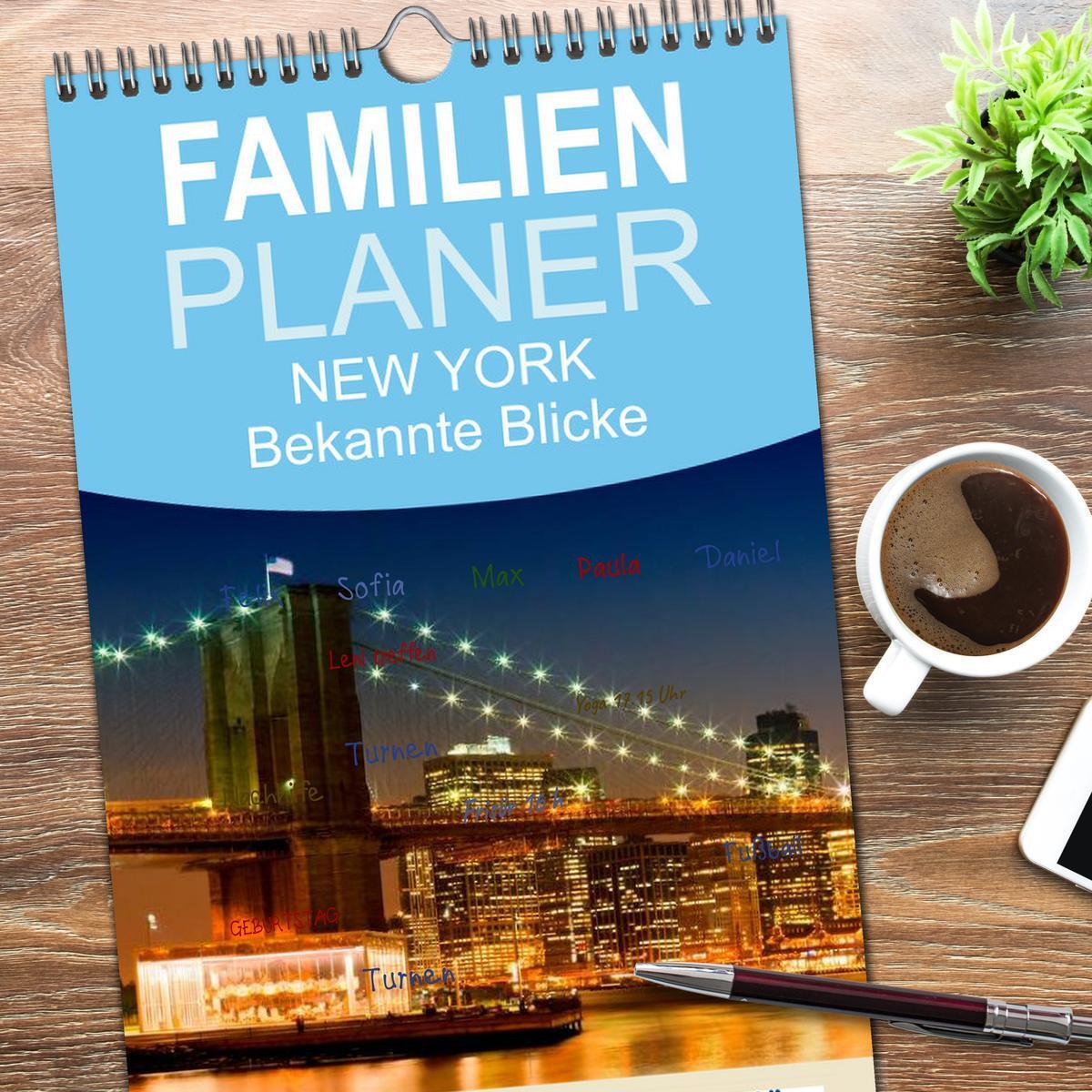 Bild: 9783457126714 | Familienplaner 2025 - NEW YORK Bekannte Blicke mit 5 Spalten...