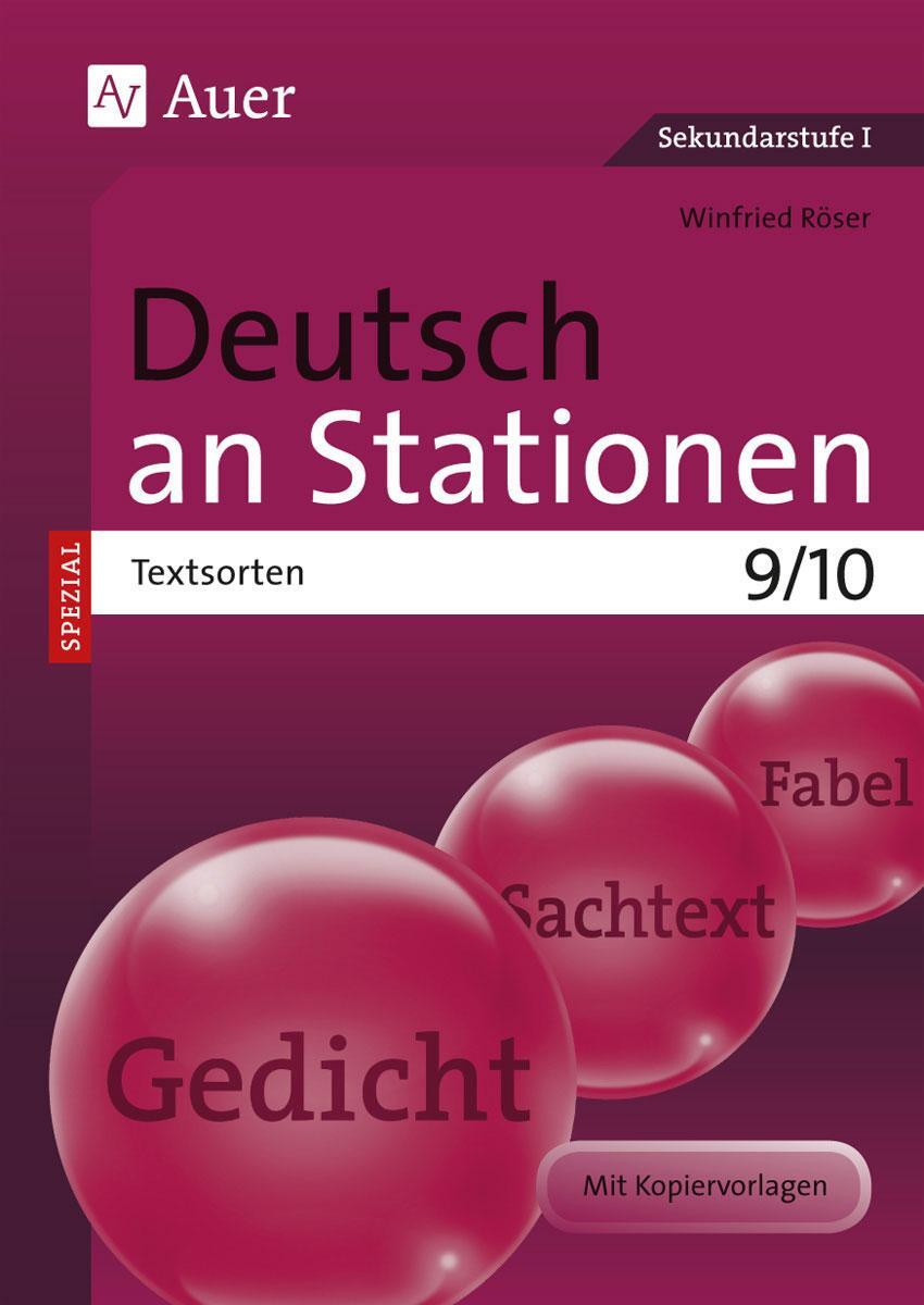 Cover: 9783403076964 | Deutsch an Stationen SPEZIAL Textsorten 9-10 | Winfried Röser | 2015