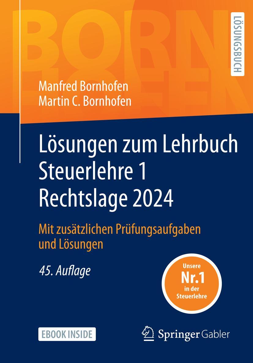 Cover: 9783658446703 | Lösungen zum Lehrbuch Steuerlehre 1 Rechtslage 2024 | Bundle | Deutsch