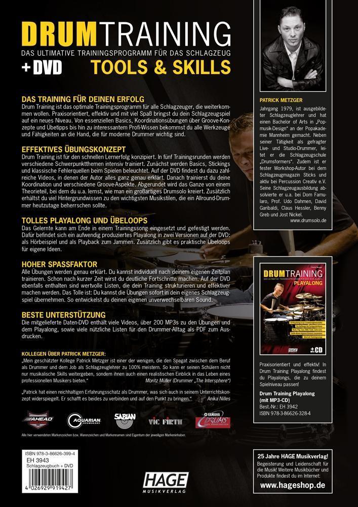 Bild: 9783866263994 | Drum Training Tools & Skills (mit Daten-DVD) | Patrick Metzger | Buch
