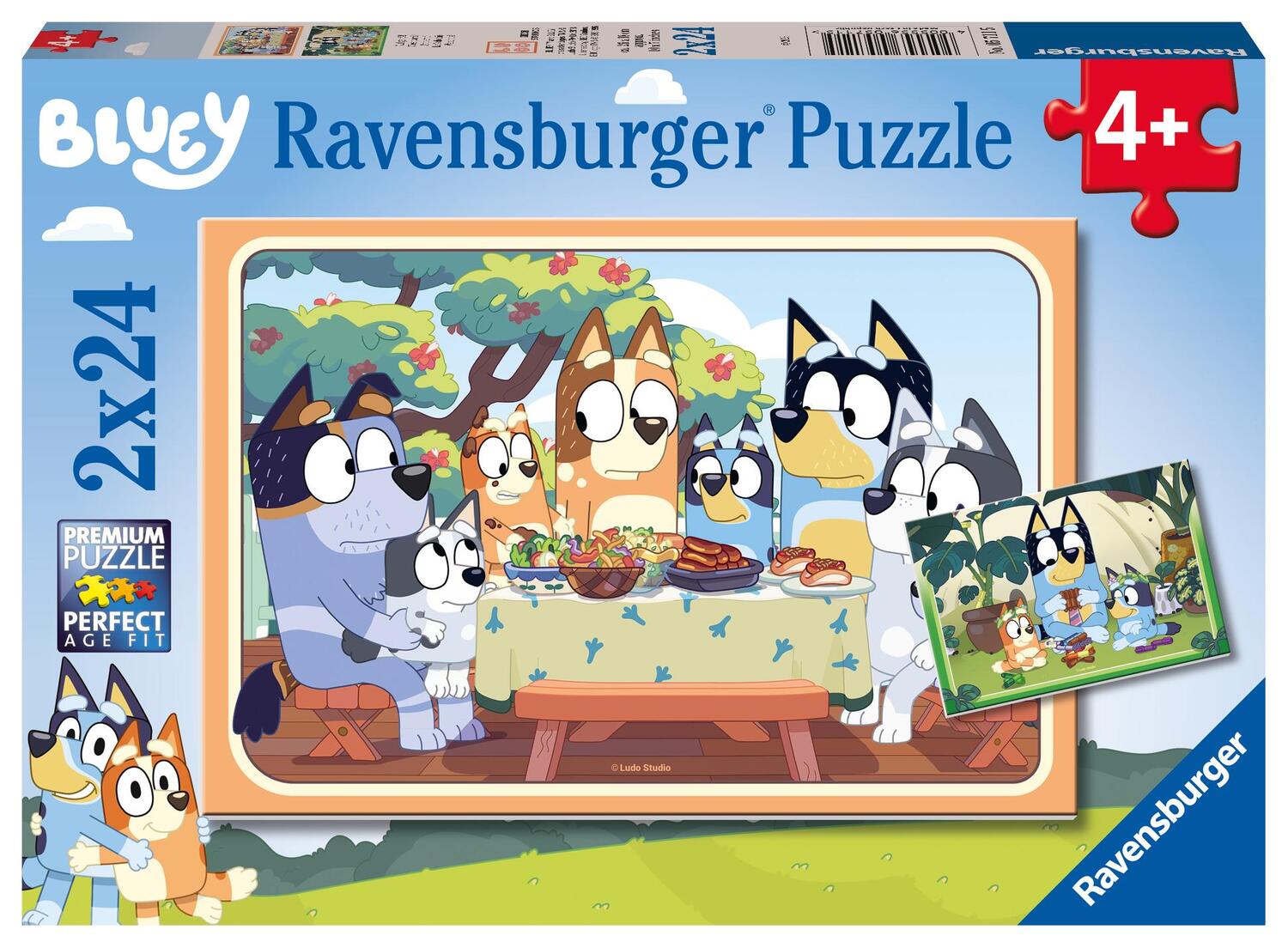 Cover: 4005556057115 | Ravensburger Kinderpuzzle 05711 - Auf geht's! - 2x24 Teile Bluey...