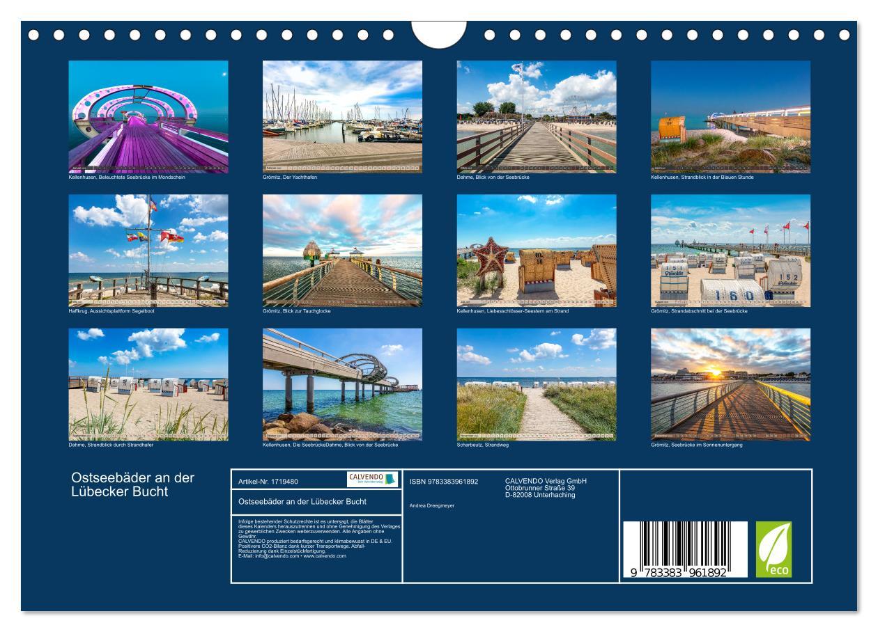 Bild: 9783383961892 | Ostseebäder an der Lübecker Bucht (Wandkalender 2025 DIN A4 quer),...