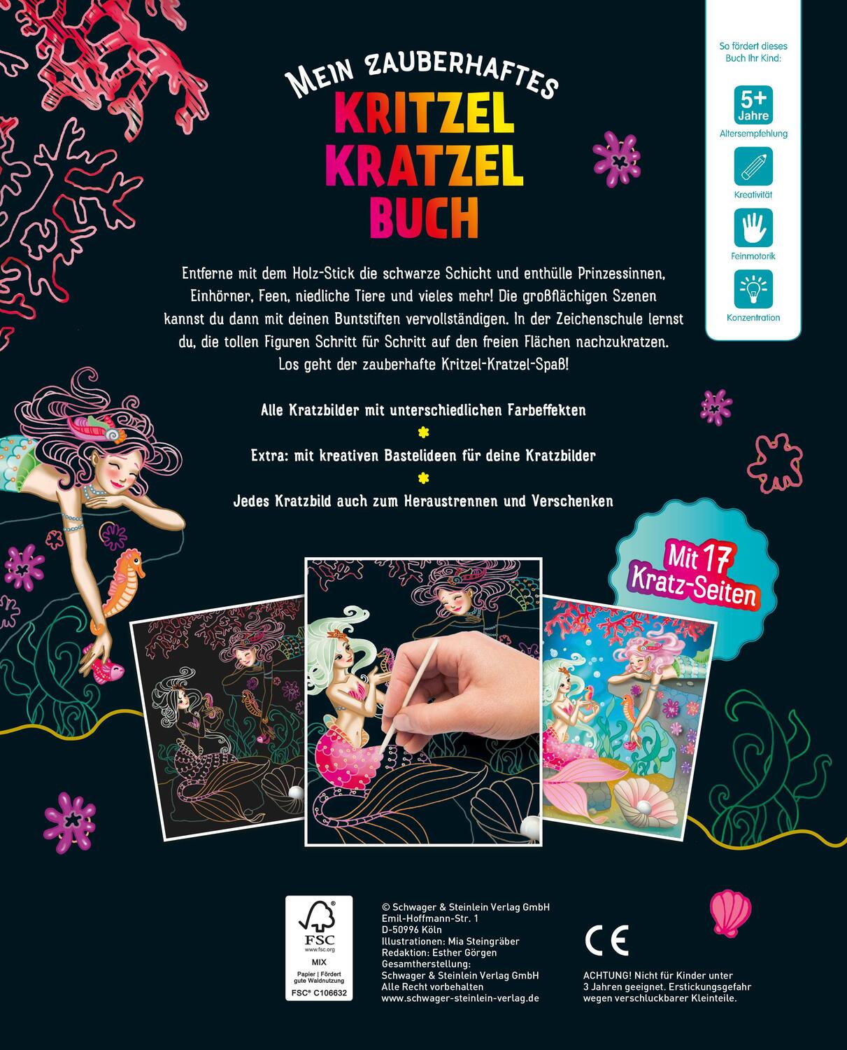 Rückseite: 9783849919153 | Mein zauberhaftes Kritzel-Kratzel-Buch | Taschenbuch | 38 S. | Deutsch
