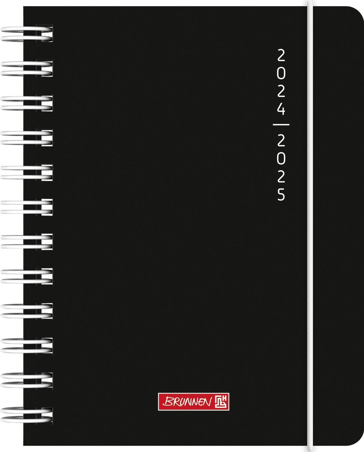Cover: 4061947119541 | Schülerkalender 2024/2025 "Plain Black", 1 Seite = 1 Tag, A6, 352...