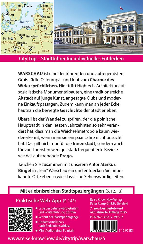 Rückseite: 9783831739592 | Reise Know-How CityTrip Warschau | Markus Bingel | Taschenbuch | 2025