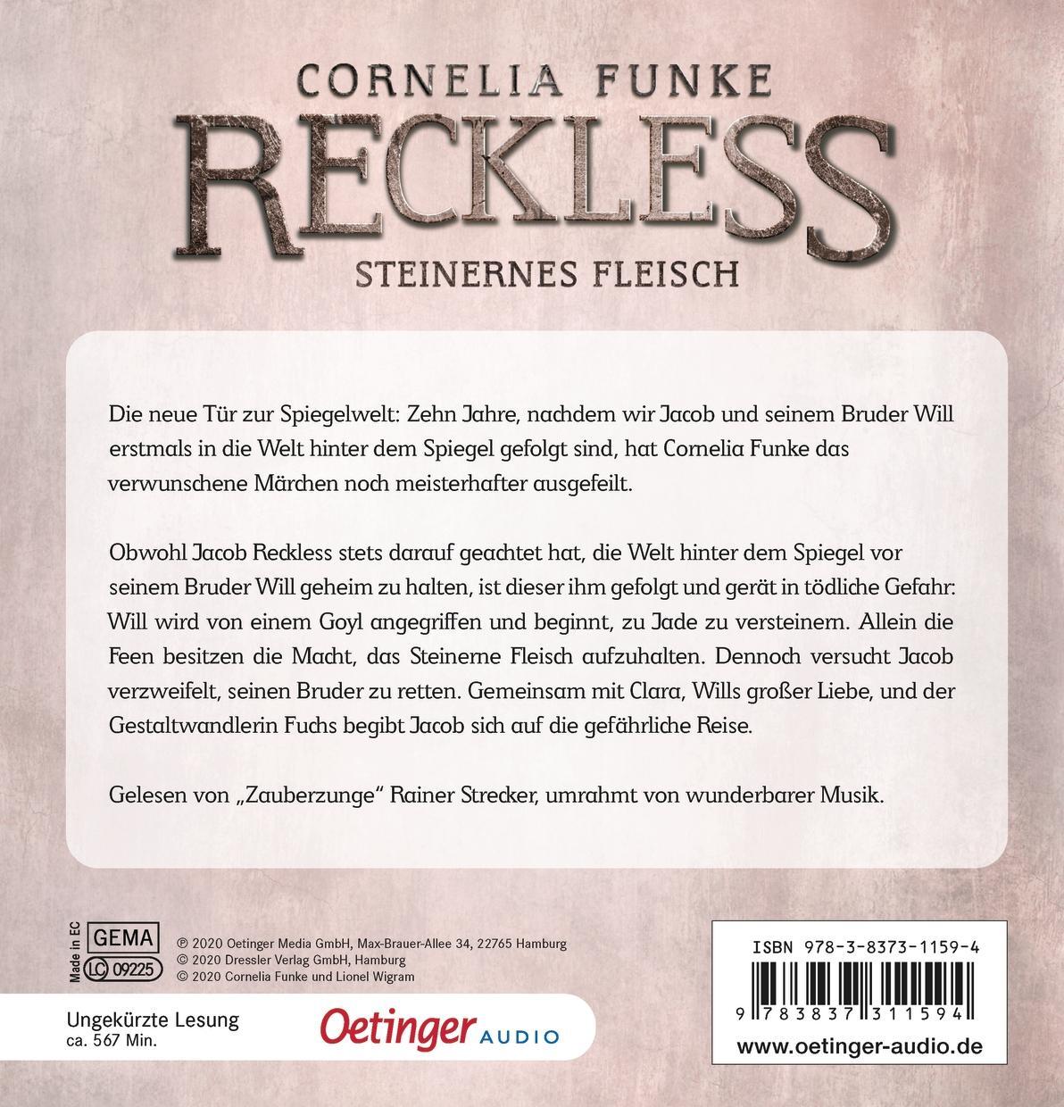Rückseite: 9783837311594 | Reckless 1. Steinernes Fleisch | Cornelia Funke (u. a.) | MP3 | 2