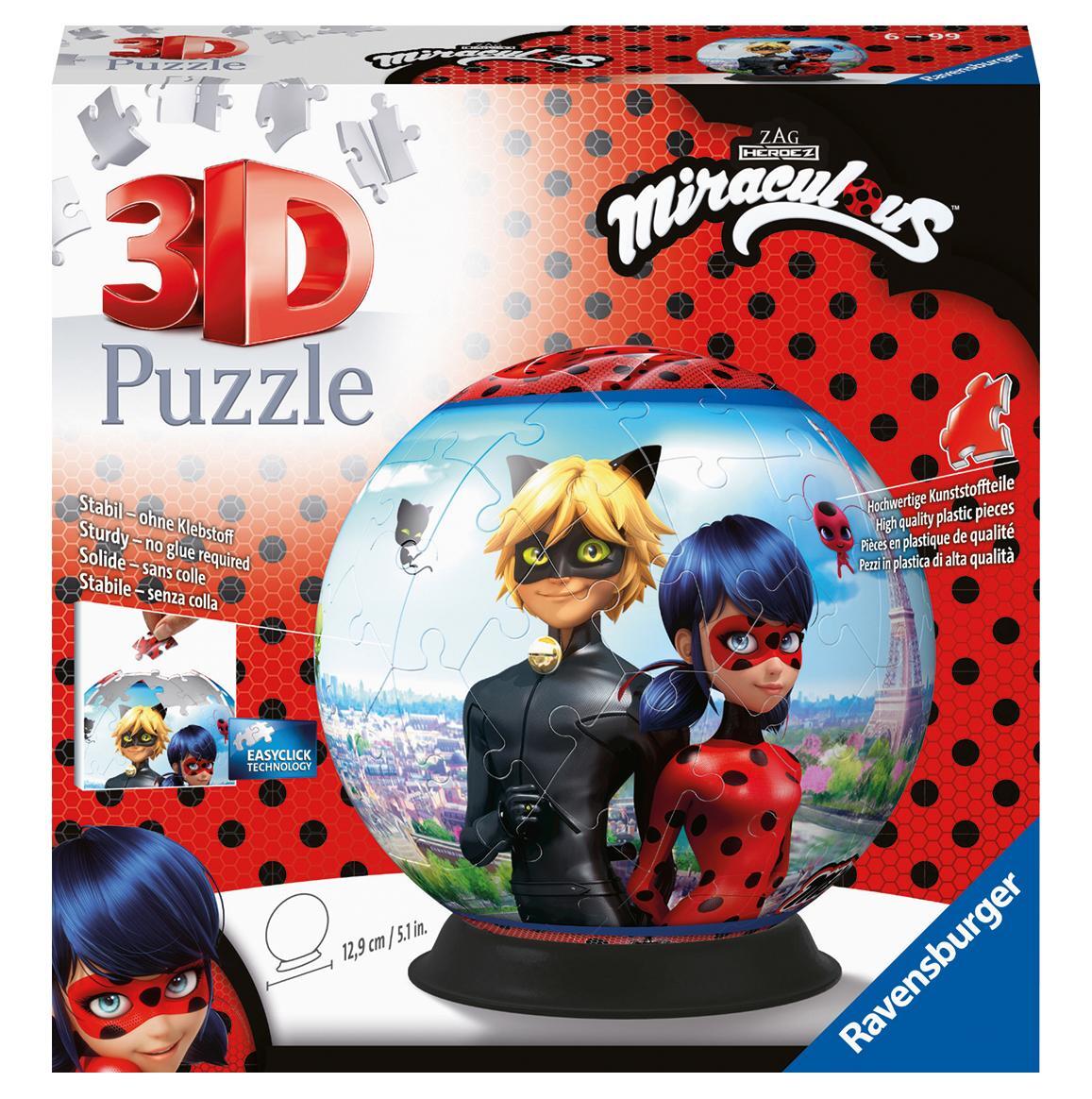 Cover: 4005556111671 | Ravensburger 3D Puzzle 11167 - Puzzle-Ball Miraculous - 72 Teile -...