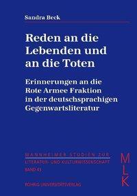 Cover: 9783861104438 | Reden an die Lebenden und an die Toten | Sandra Beck | Taschenbuch