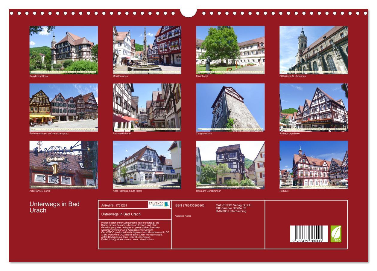 Bild: 9783435366903 | Unterwegs in Bad Urach (Wandkalender 2025 DIN A3 quer), CALVENDO...