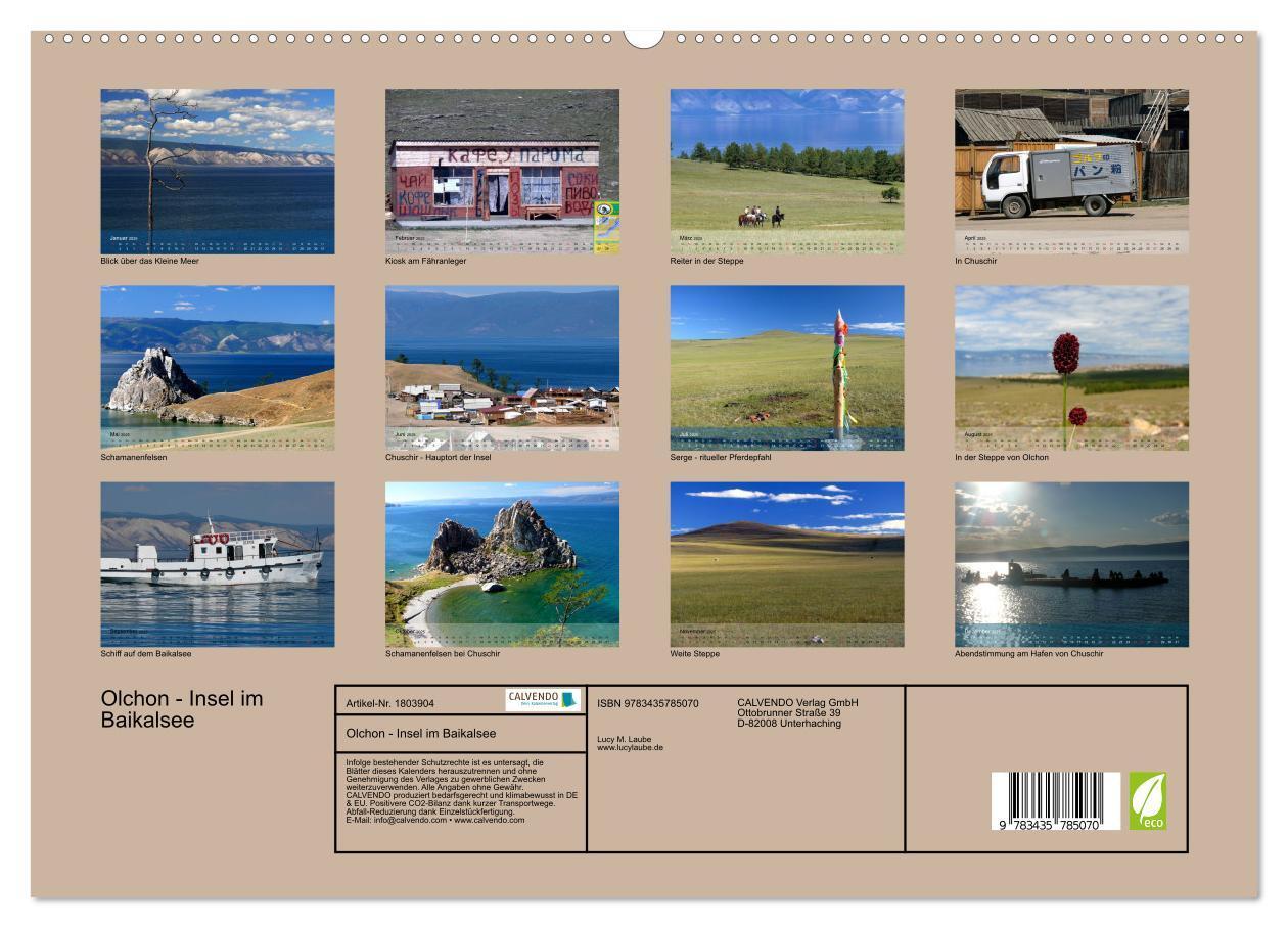 Bild: 9783435785070 | Olchon - Insel im Baikalsee (hochwertiger Premium Wandkalender 2025...