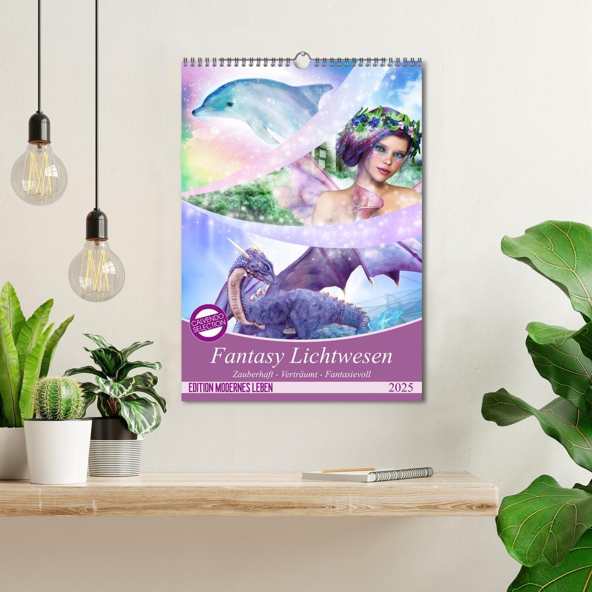 Bild: 9783435995844 | Fantasy Lichtwesen (Wandkalender 2025 DIN A3 hoch), CALVENDO...