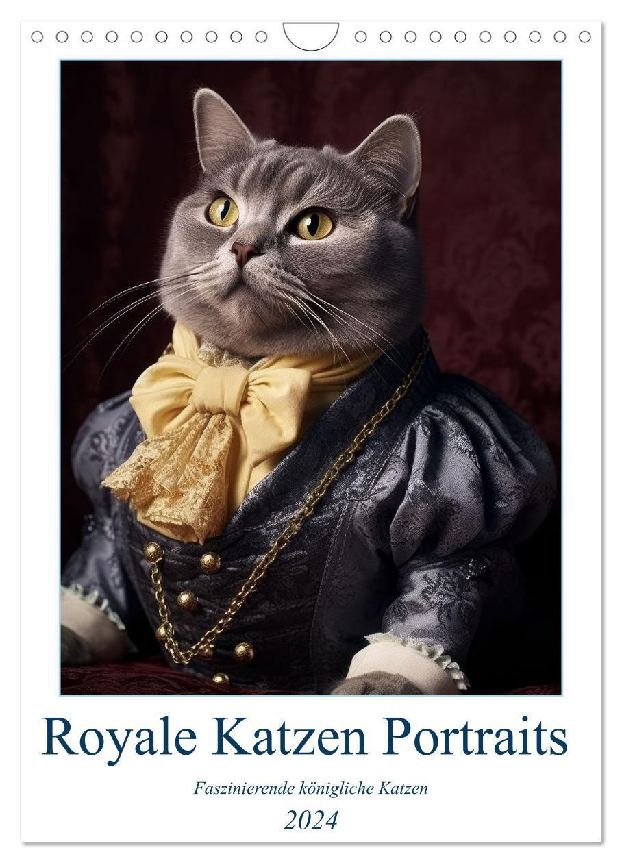 Cover: 9783383401060 | Royale Katzen Portraits (Wandkalender 2024 DIN A4 hoch), CALVENDO...