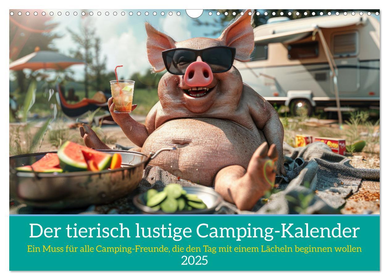 Cover: 9783457181775 | Der tierisch lustige Camping-Kalender (Wandkalender 2025 DIN A3...