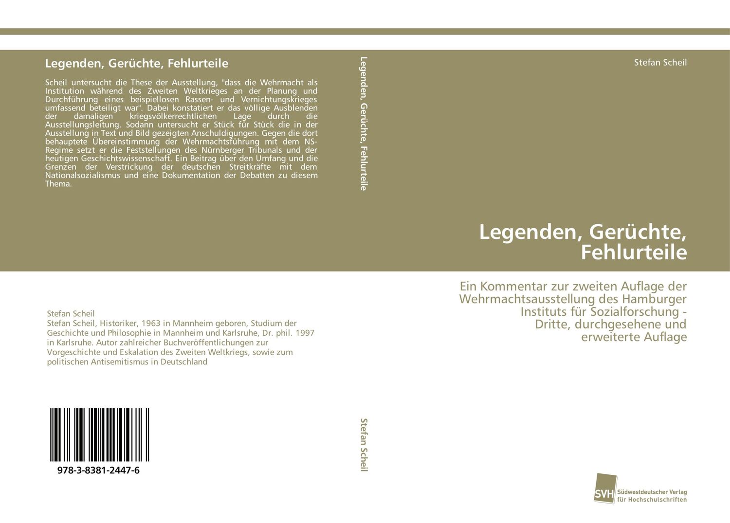 Cover: 9783838124476 | Legenden, Gerüchte, Fehlurteile | Stefan Scheil | Taschenbuch | 184 S.