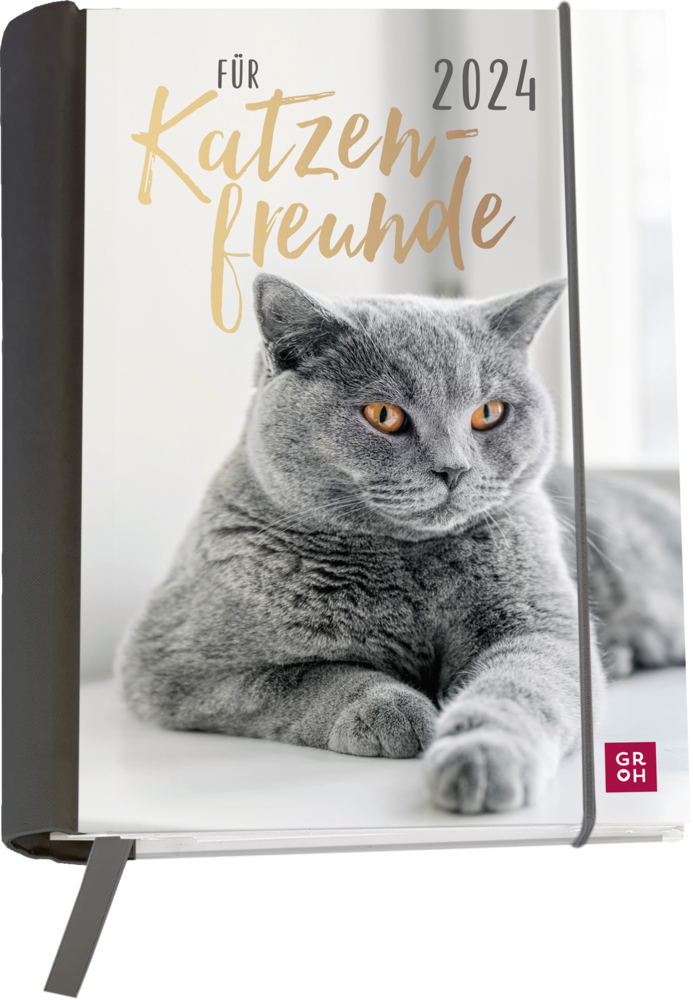 Cover: 4036442010440 | Buchkalender 2024: Für Katzenfreunde | Groh Verlag | Kalender | 144 S.
