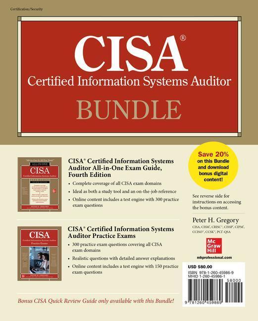 Cover: 9781260459869 | Cisa Certified Information Systems Auditor Bundle | Peter H. Gregory