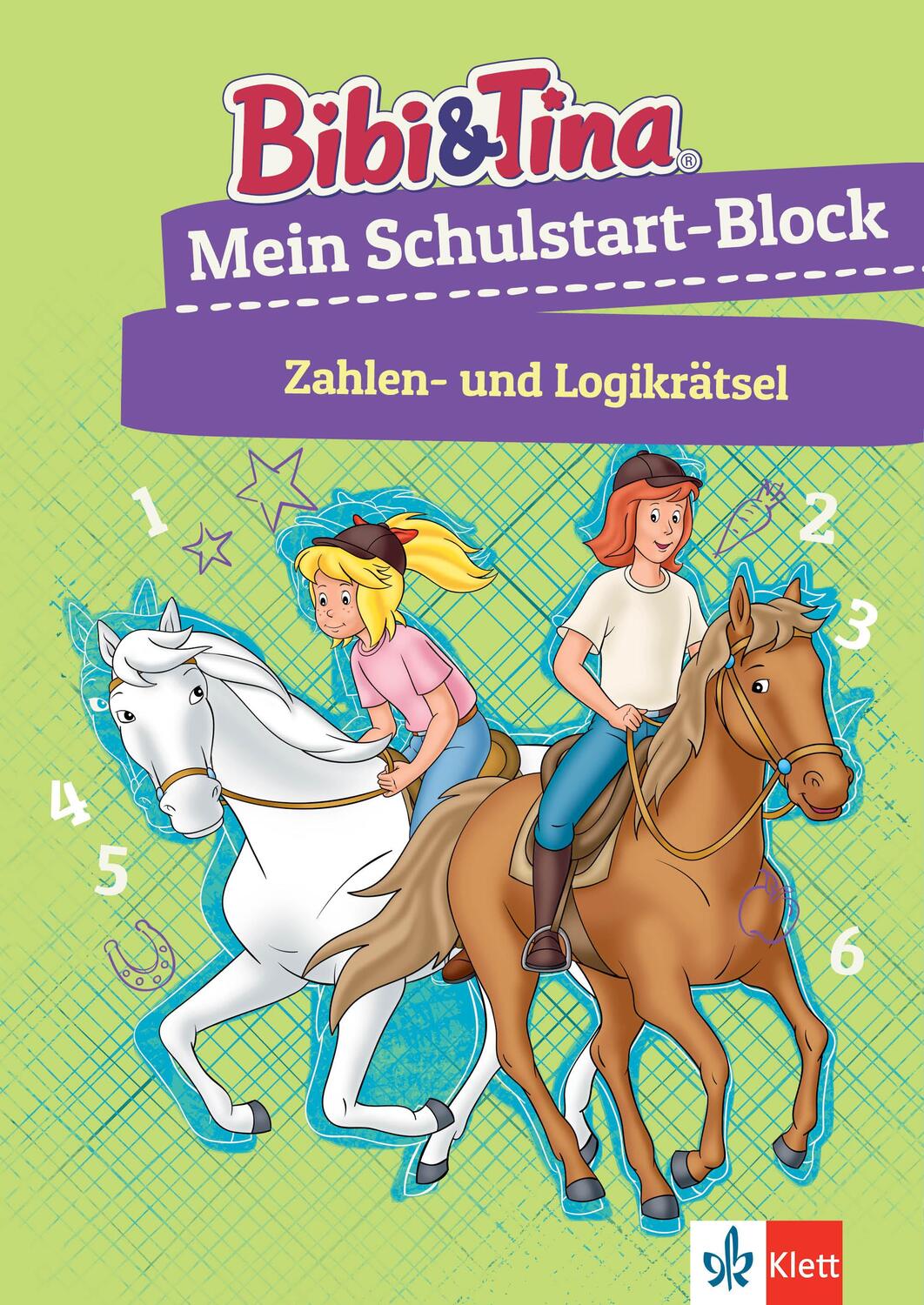 Cover: 9783129496329 | Bibi &amp; Tina: Mein Schulstart-Block Zahlen- und Logikrätsel | Buch
