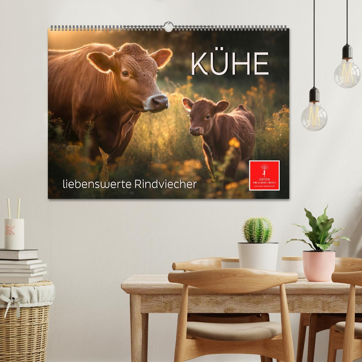 Bild: 9783383909276 | Kühe - liebenswerte Rindviecher (Wandkalender 2025 DIN A2 quer),...