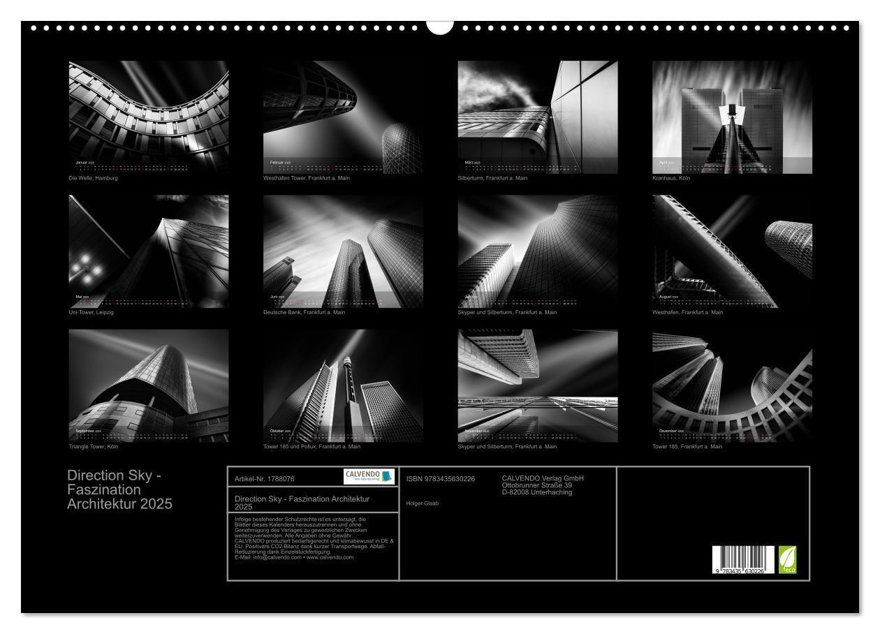 Bild: 9783435630226 | Direction Sky - Faszination Architektur 2025 (Wandkalender 2025 DIN...