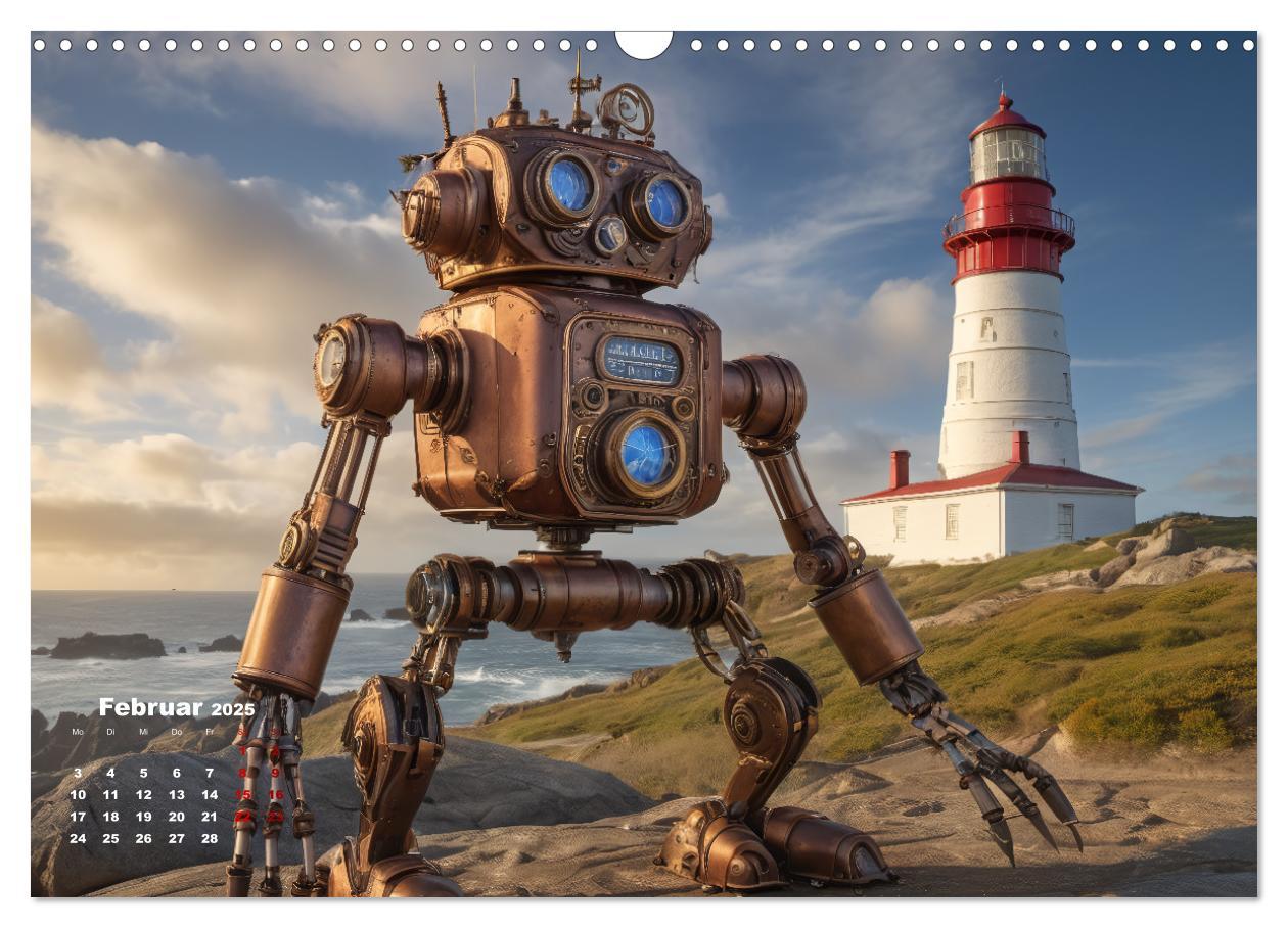 Bild: 9783383803789 | Steampunk - Die Welt der Leuchttürme (Wandkalender 2025 DIN A3...