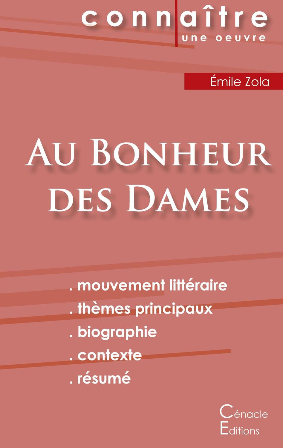 Cover: 9782367886671 | Fiche de lecture Au Bonheur des Dames de Émile Zola (Analyse...