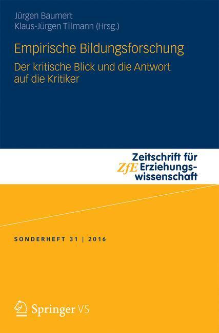 Cover: 9783658137847 | Empirische Bildungsforschung | Klaus-Jürgen Tillmann (u. a.) | Buch