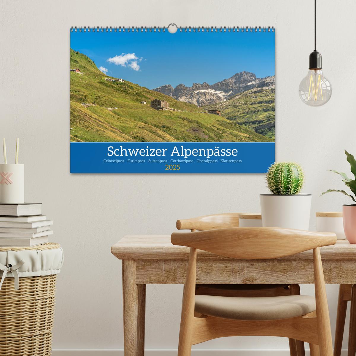 Bild: 9783435480555 | Schweizer Alpenpässe (Wandkalender 2025 DIN A3 quer), CALVENDO...