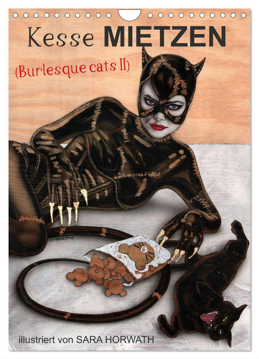Cover: 9783675818989 | Kesse Mietzen - Burlesque cats II - mit flotten Linien gezeichnete...