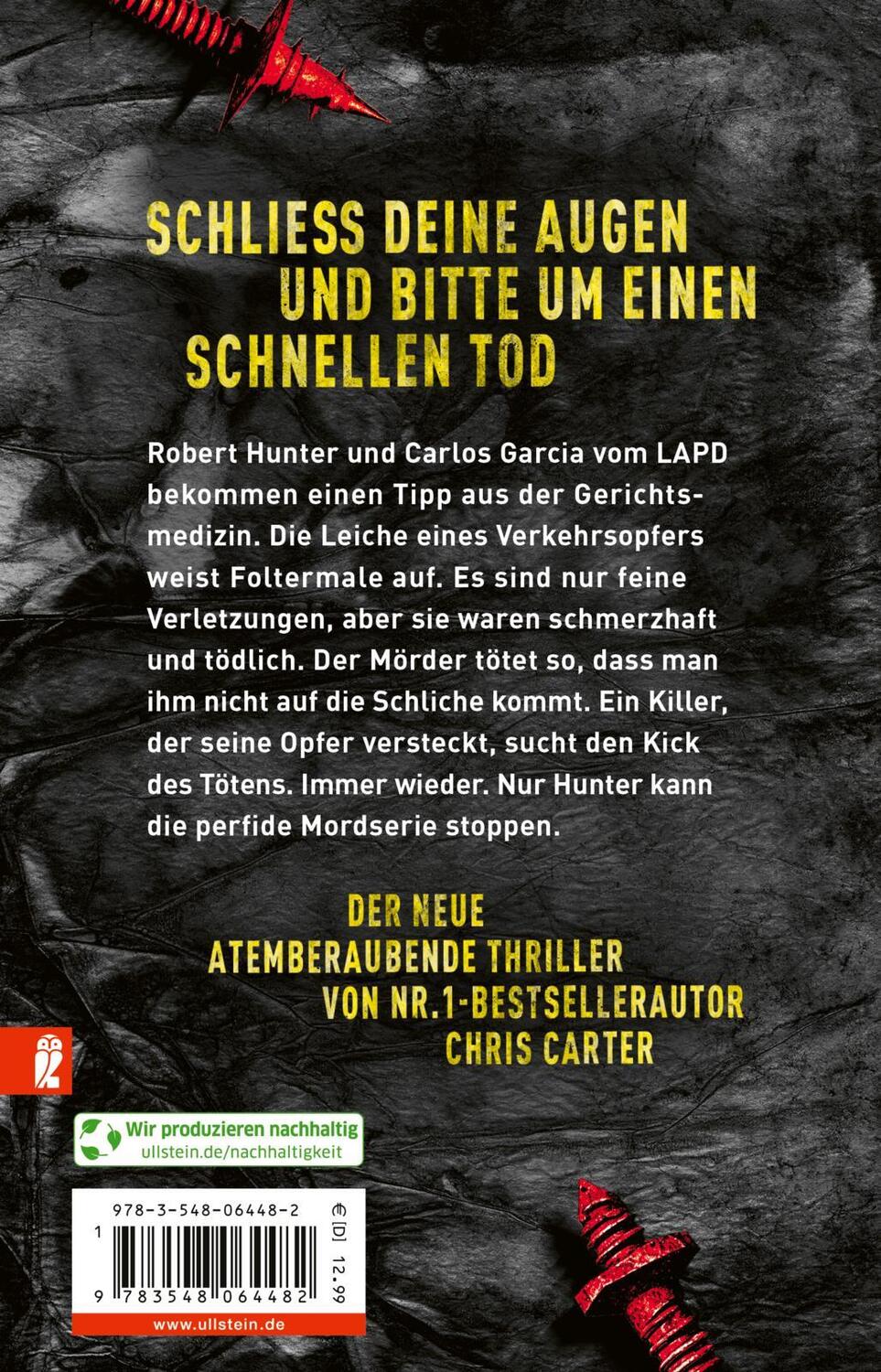 Rückseite: 9783548064482 | Der Totenarzt | Chris Carter | Taschenbuch | 432 S. | Deutsch | 2024