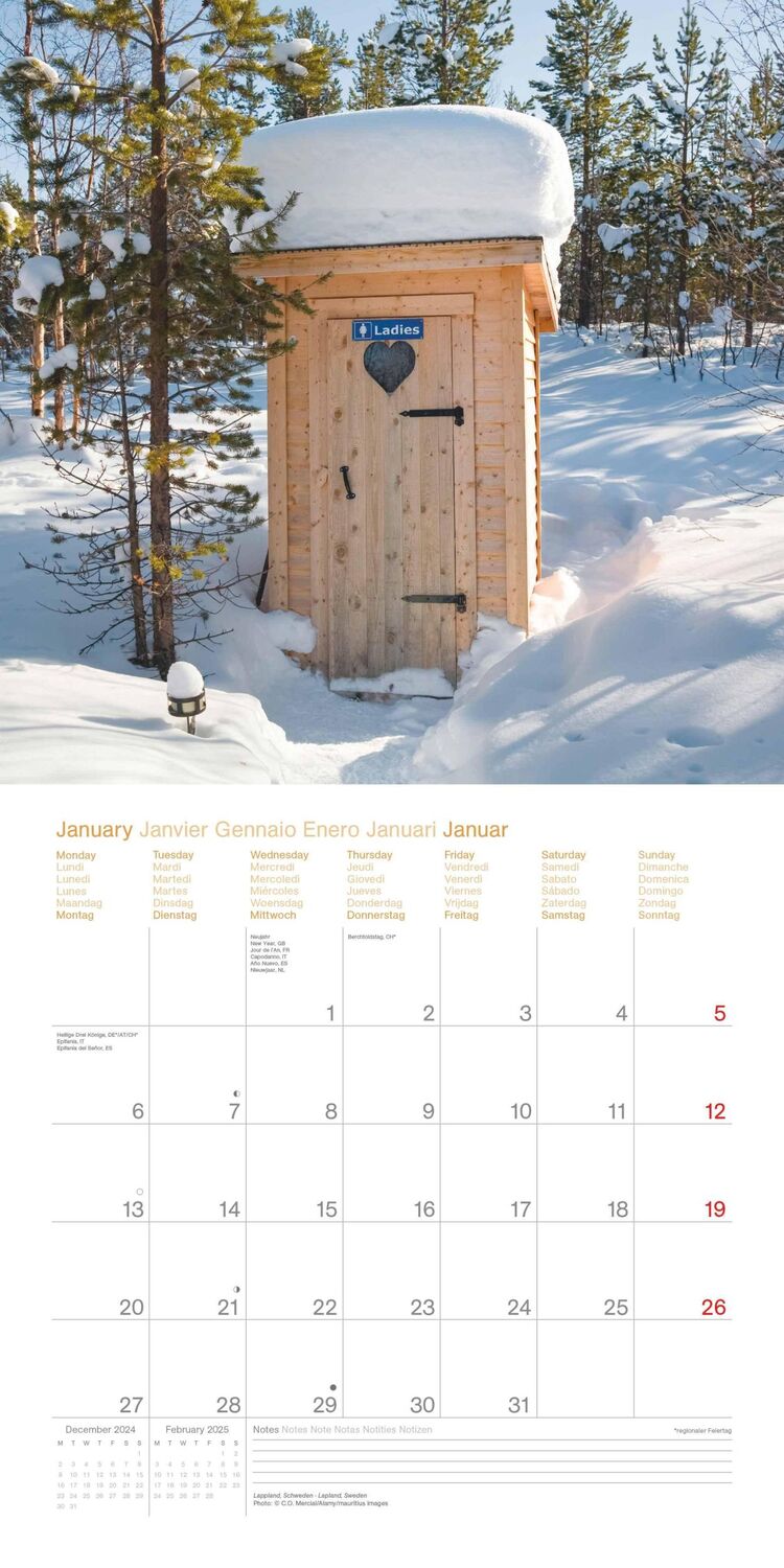 Bild: 4002725994165 | Toilets Around the World 2025 - Wand-Kalender - Broschüren-Kalender...