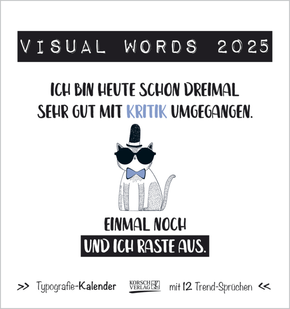 Cover: 9783731876557 | Visual Words Colour 2025 | Korsch Verlag | Kalender | Spiralbindung