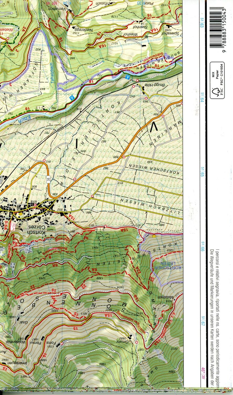 Bild: 9788883150043 | Tabacco Wandern 1 : 25 000 Schnalstal / Val Senales - Naturns /...