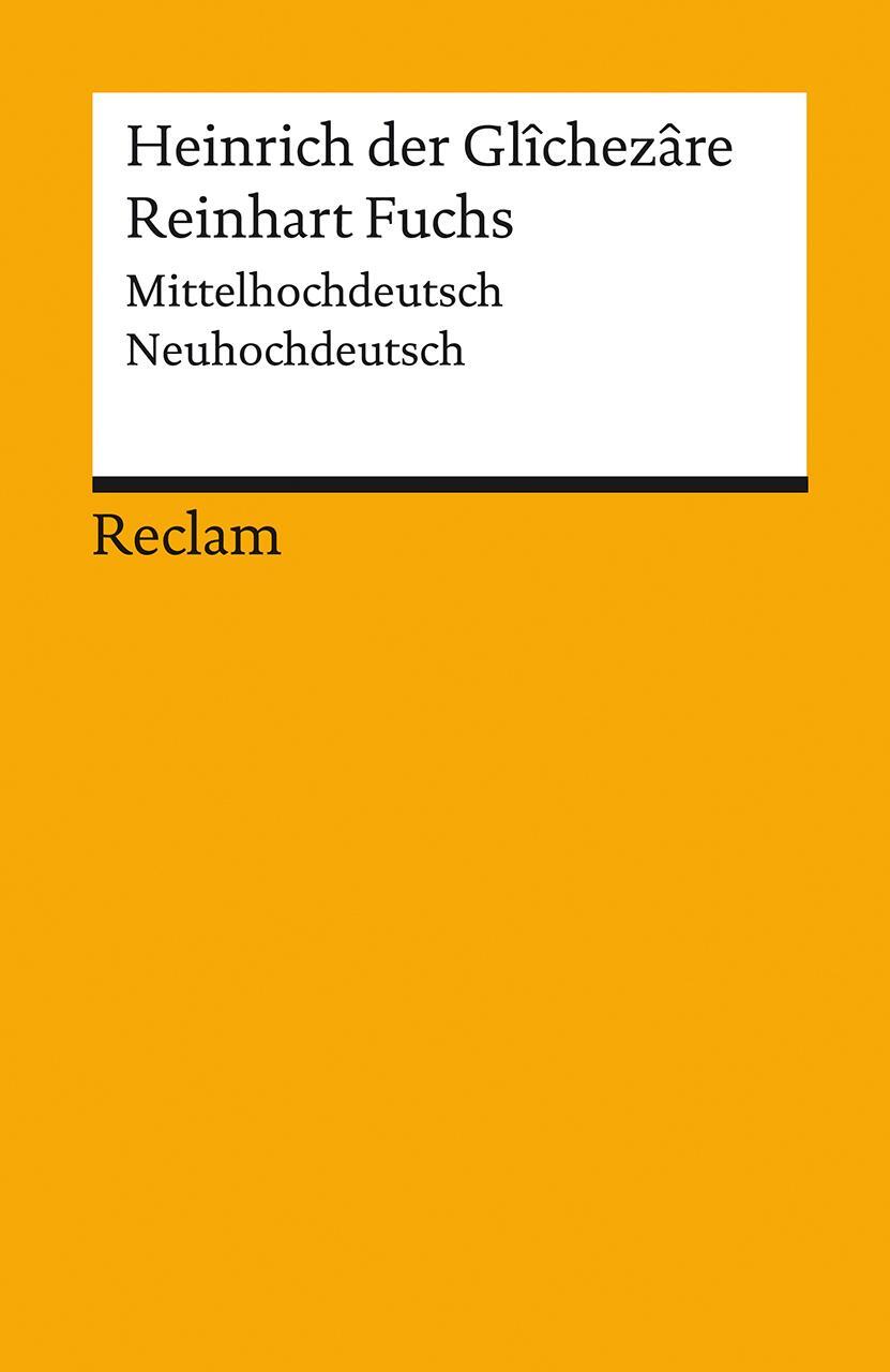Cover: 9783150142202 | Reinhart Fuchs | Mittelhochdeutsch/Neuhochdeutsch | Glîchezâre | Buch