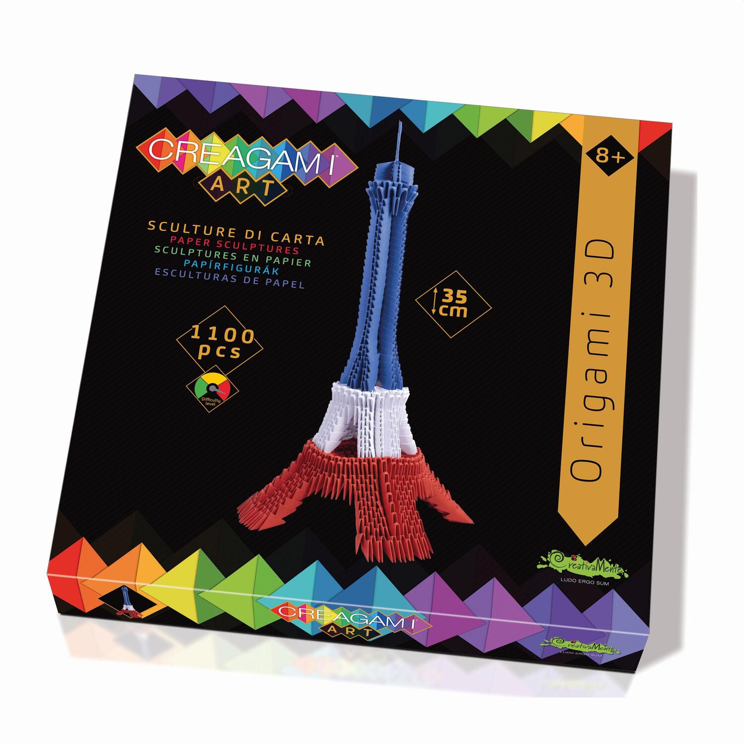 Cover: 8032591787437 | CREAGAMI - Origami 3D Eiffelturm franz. Fahne 1100 Teile | Creagami