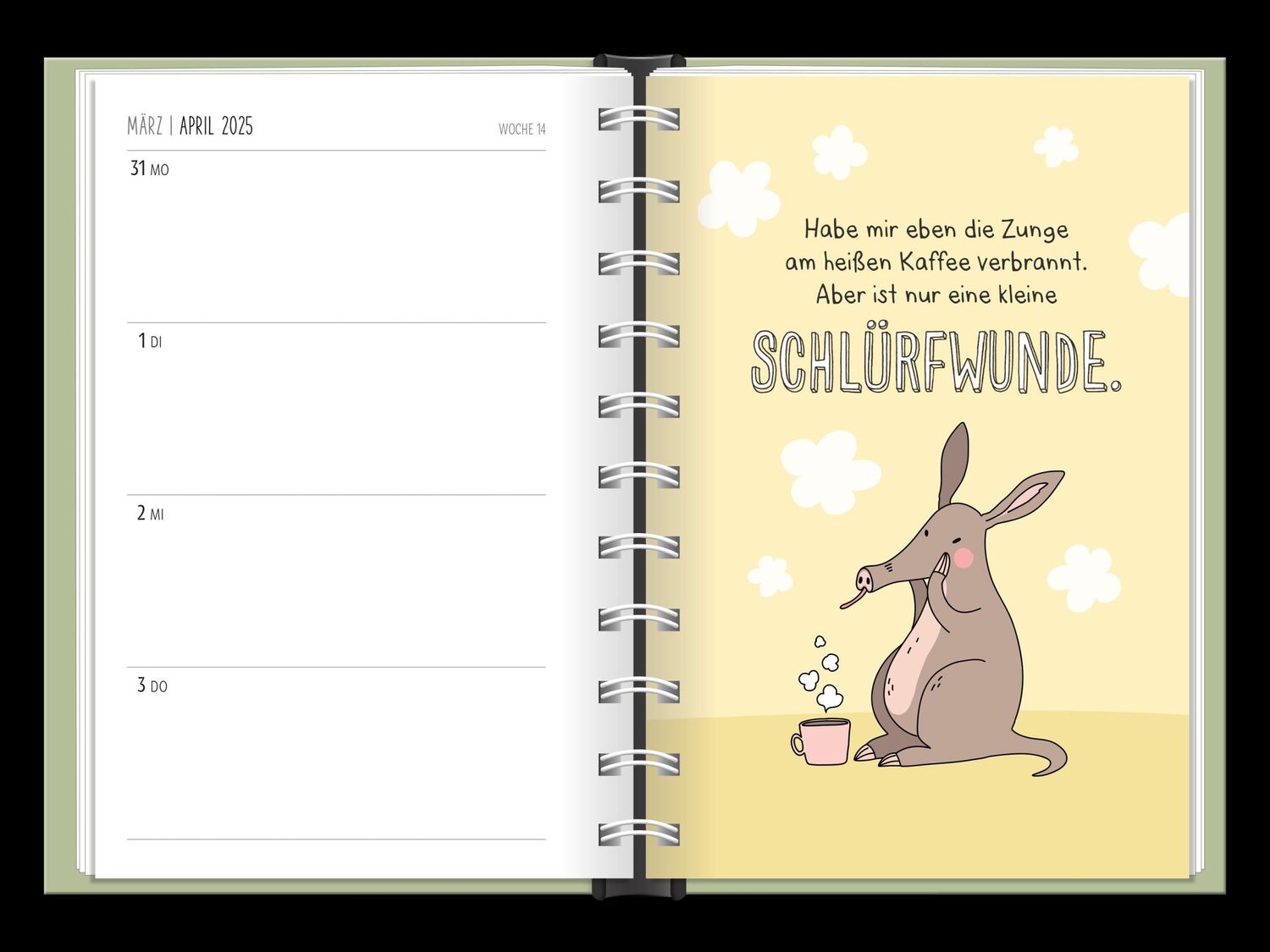 Bild: 9783986360801 | Terminplaner 2025 Der frühe Vogel | Terminplaner Hardcover | Original