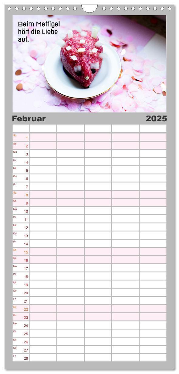 Bild: 9783457103241 | Familienplaner 2025 - Mettkalender - Mettigel Edition mit 5 Spalten...