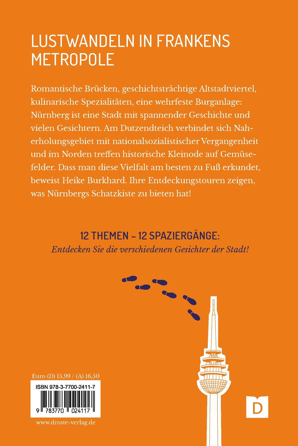 Rückseite: 9783770024117 | Zu Fuß durch Nürnberg | 12 Spaziergänge | Heike Burkhard | Taschenbuch
