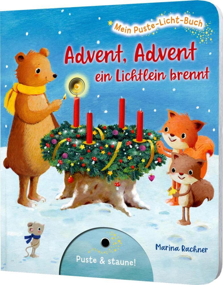 Cover: 9783480237821 | Mein Puste-Licht-Buch: Advent, Advent, ein Lichtlein brennt | Tress