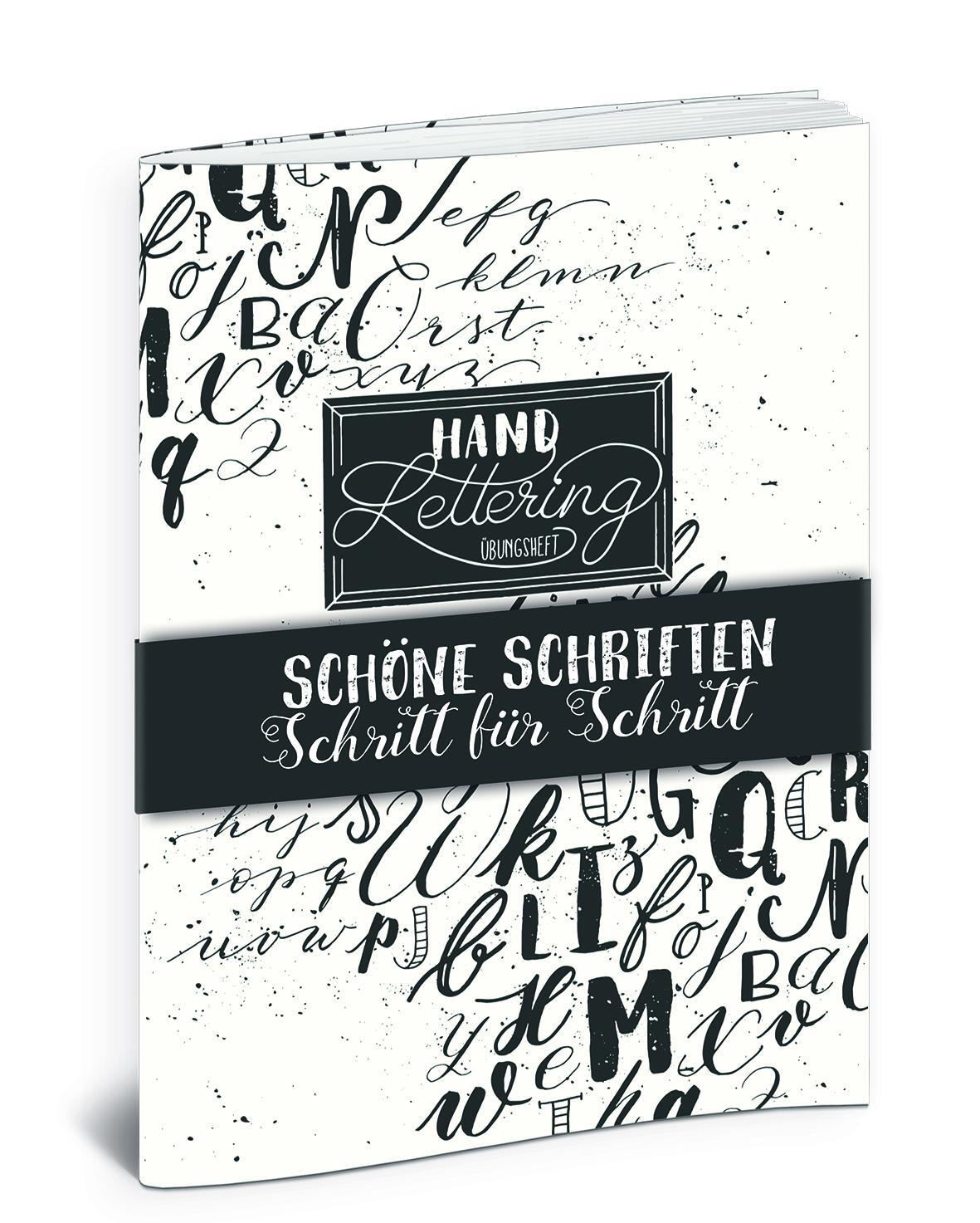 Cover: 9783943390537 | Handlettering Übungsheft | Schöne Schriften - Schritt für Schritt