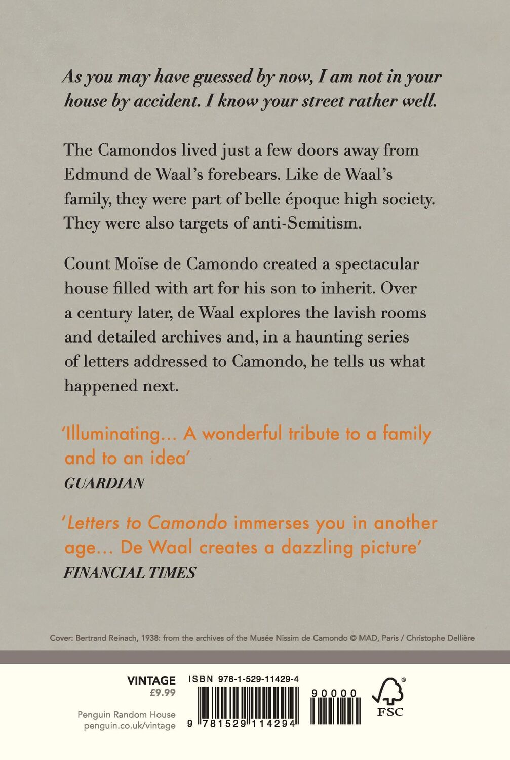 Rückseite: 9781529114294 | Letters to Camondo | Edmund de Waal | Taschenbuch | 192 S. | Englisch