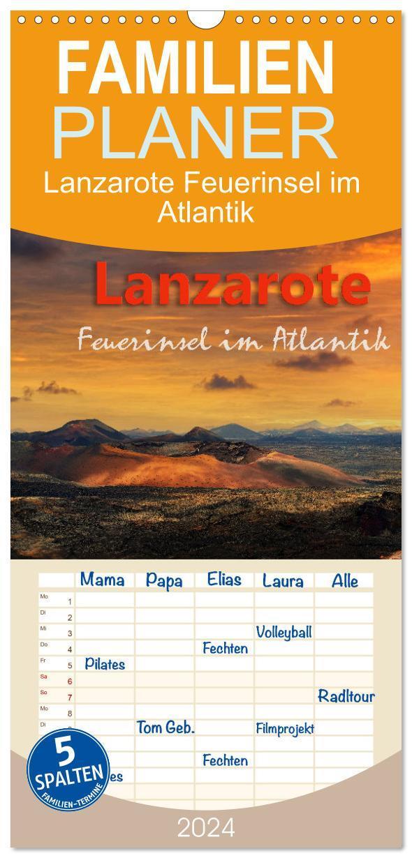 Cover: 9783675981126 | Familienplaner 2024 - Lanzarote Feuerinsel im Atlantik mit 5...