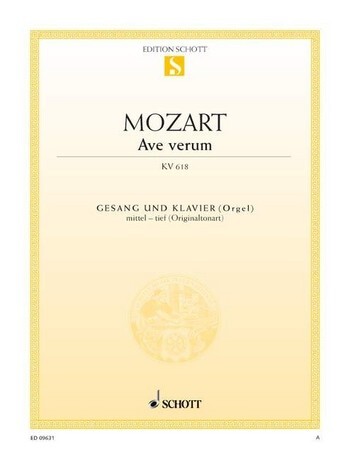 Cover: 9790001091756 | Ave verum | Wolfgang Amadeus Mozart | Buch | 4 S. | Latein | 1981
