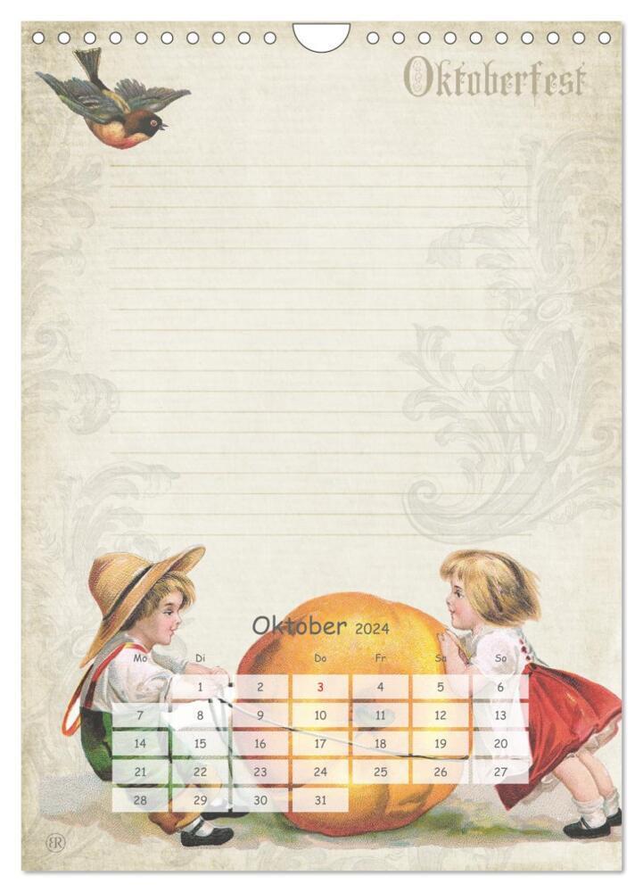 Bild: 9783675766136 | Nostalgie-Jahr, Motive aus alten Poesiealben (Wandkalender 2024 DIN...