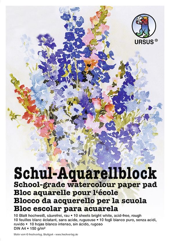 Cover: 4008525003786 | URSUS Zeichen und Künstlerbedarf Schul-Aquarellblock 150 g/m², DIN...