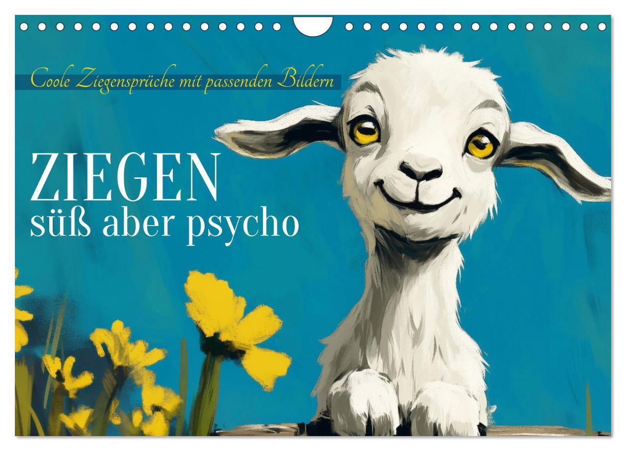 Cover: 9783457186053 | Ziegen, süß aber psycho (Wandkalender 2025 DIN A4 quer), CALVENDO...