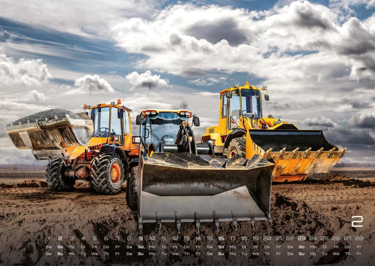 Bild: 9783986733841 | Baumaschinen - gigantische Bauhelfer - 2025 - Kalender DIN A3 | de