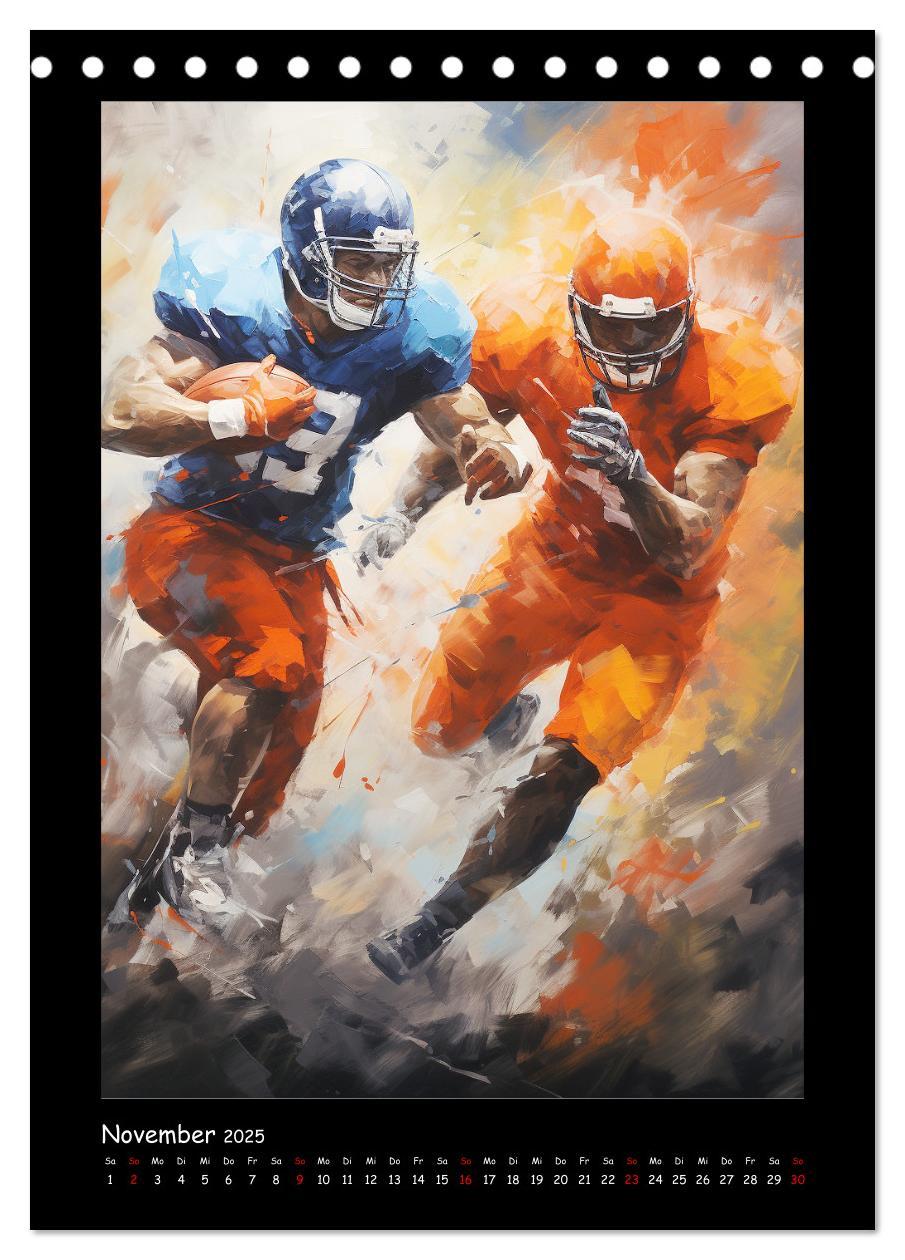 Bild: 9783435864256 | American Football. Paintings (Tischkalender 2025 DIN A5 hoch),...