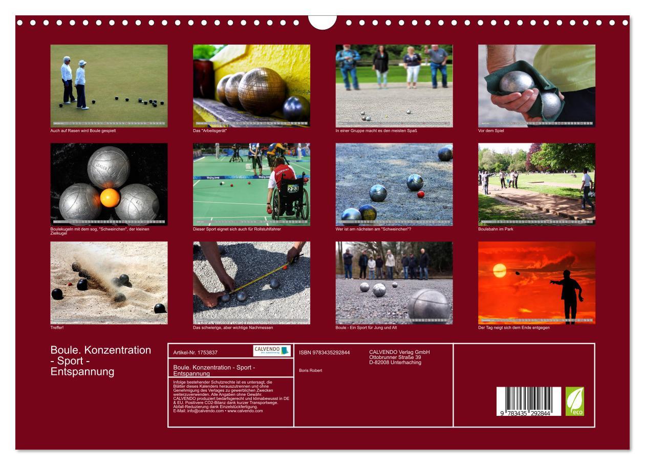 Bild: 9783435292844 | Boule. Konzentration - Sport - Entspannung (Wandkalender 2025 DIN...