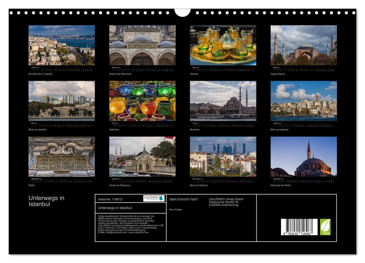 Bild: 9783435716067 | Unterwegs in Istanbul (Wandkalender 2025 DIN A3 quer), CALVENDO...